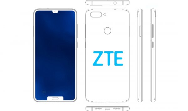 ZTE запатентовала смартфон с двумя вырезами в экране