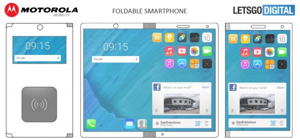 Motorola также запатентовала складной смартфон