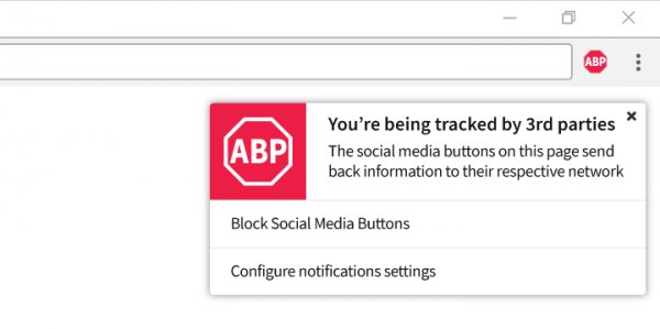 Adblock Plus научился блокировать трекеры социальных сетей