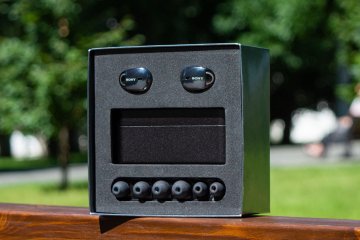 Обзор наушников Sony WF-1000X — без проводов и шума — Упаковка и комплект поставки. 3