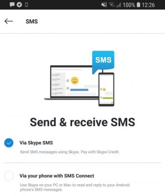 В бете Skype для Android появились функции записи звонков и отправки SMS