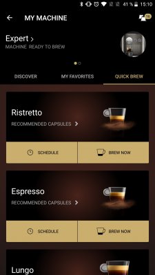 Обзор кофемашины Nespresso Expert — Фирменное приложение Nespresso. 5