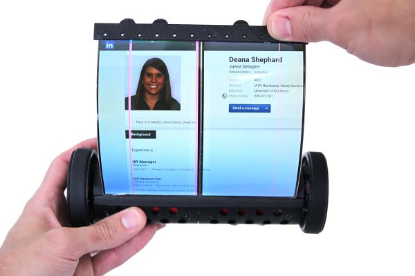 В Канаде создали планшет в форме свитка с гибким экраном