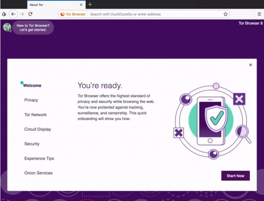 Вышел приватный браузер Tor Browser 8.0 с улучшенным помощником для новичка