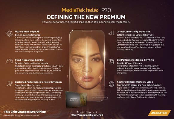 MediaTek Helio P70 — новый процессор для смартфонов среднего класса