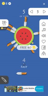 Knife vs Fruit 1.5. Скриншот 5