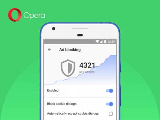 Opera для Android начинает блокировать раздражающие диалоговые окна cookie