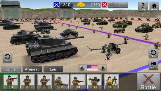WW2 Battle Simulator 1.7.1. Скриншот 2