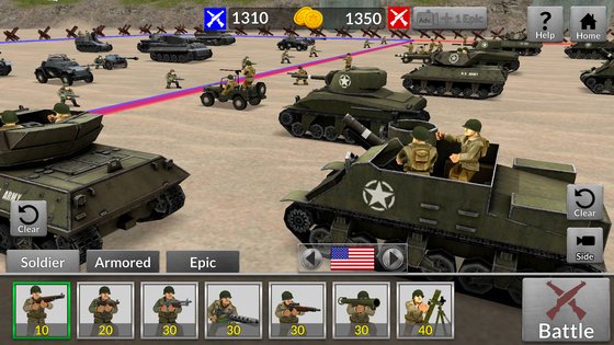 WW2 Battle Simulator 1.7.1. Скриншот 4