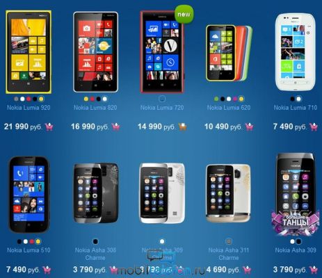 Упали цены на смартфоны Nokia Lumia