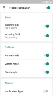 Вспышка на звонок и СМС 3.0. Скриншот 1