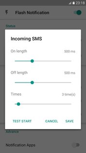 Вспышка на звонок и СМС 3.0. Скриншот 4