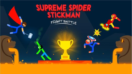 Supreme Spider Stickman Warriors 1.9. Скриншот 1