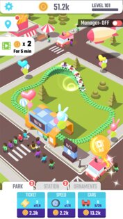 Idle Roller Coaster 3.0.5. Скриншот 1