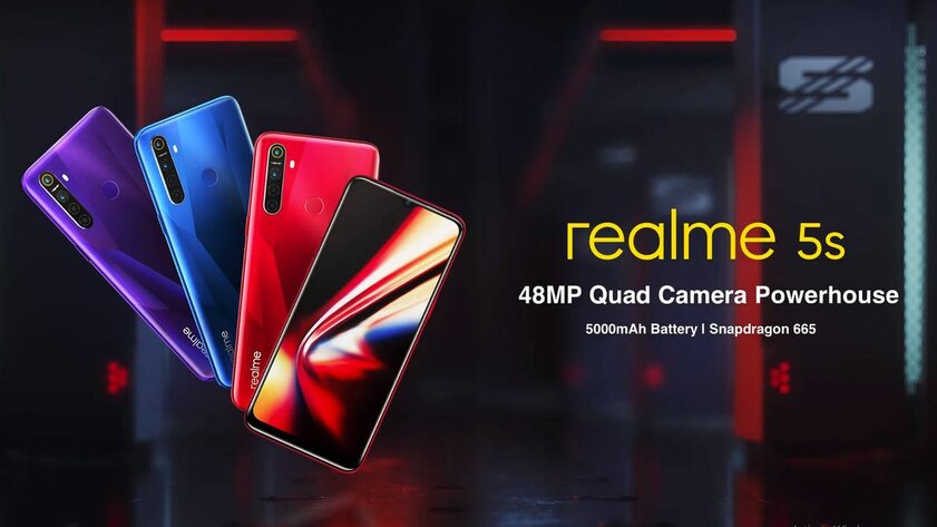Представлен Realme 5s: квадрокамера на 48 Мп и батарея на 5000 мАч за 140 долларов