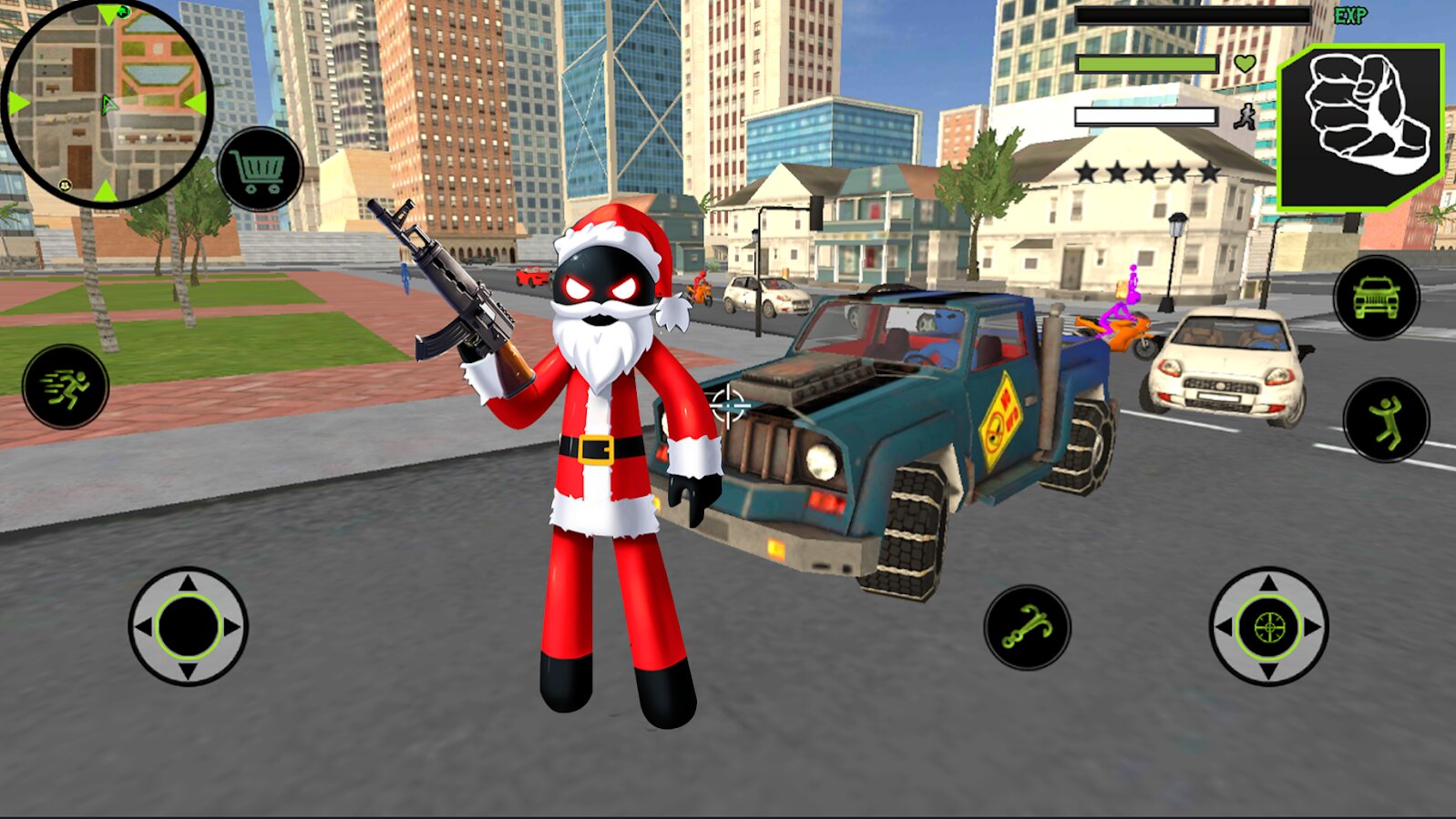 Скачать Santa Claus Stickman 1.4 для Android