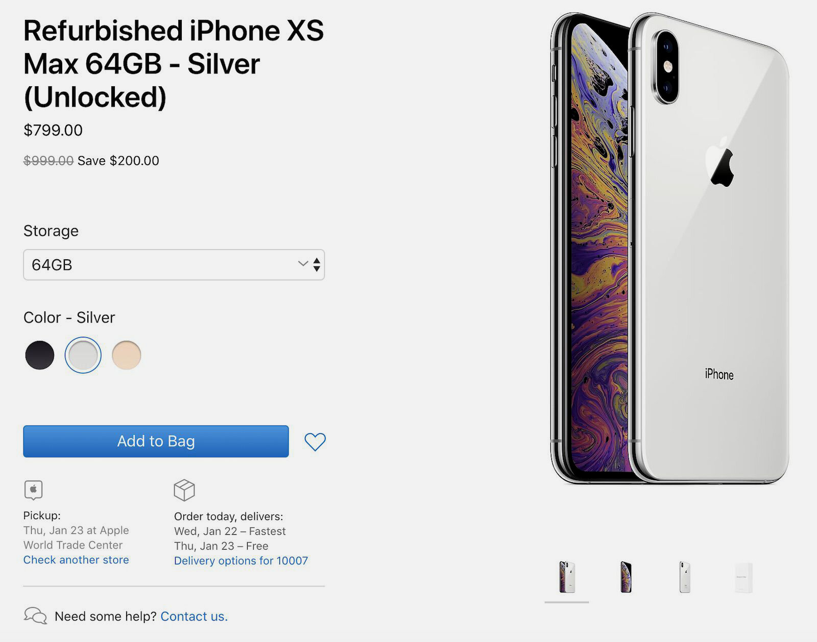 Apple начинает продавать восстановленные iPhone XS со скидкой до 350  долларов