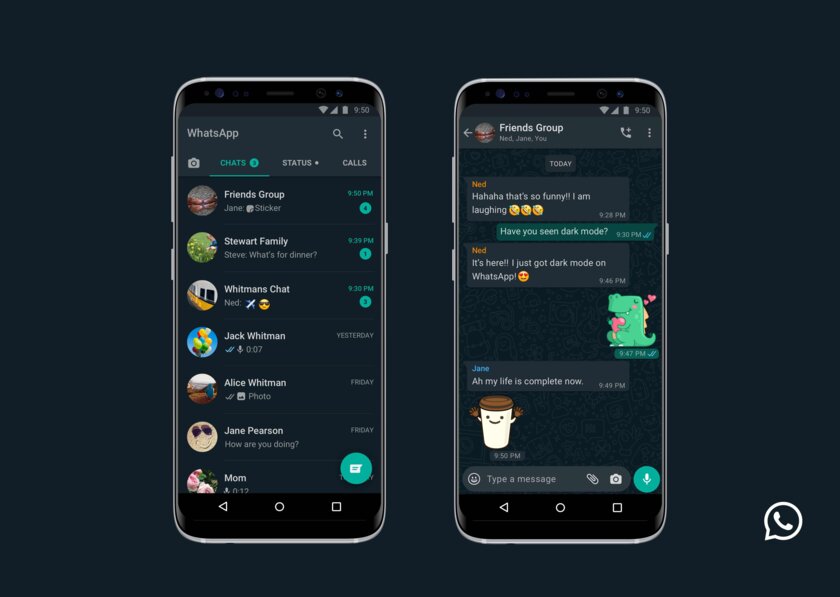 В WhatsApp для Android и iOS появился тёмный режим: как его активировать
