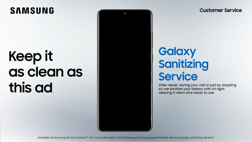 Samsung запустила бесплатную дезинфекцию устройств Galaxy