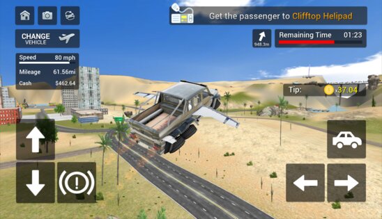Flying Car Transport Simulator 1.34. Скриншот 5