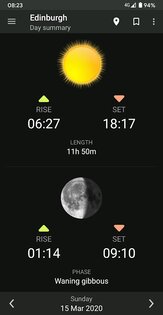 Sundroid - время заката и рассвета 5.6.1. Скриншот 5