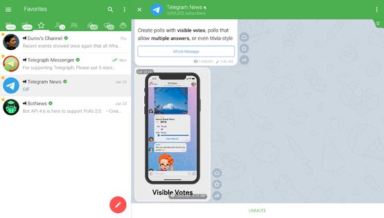 Graph Messenger (Telegraph) 11.14.0. Скриншот 9