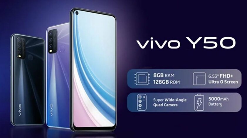 Представлен смартфон Vivo Y50 — середнячок с большой батареей