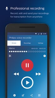 Philips Voice Recorder 3.7.0. Скриншот 1