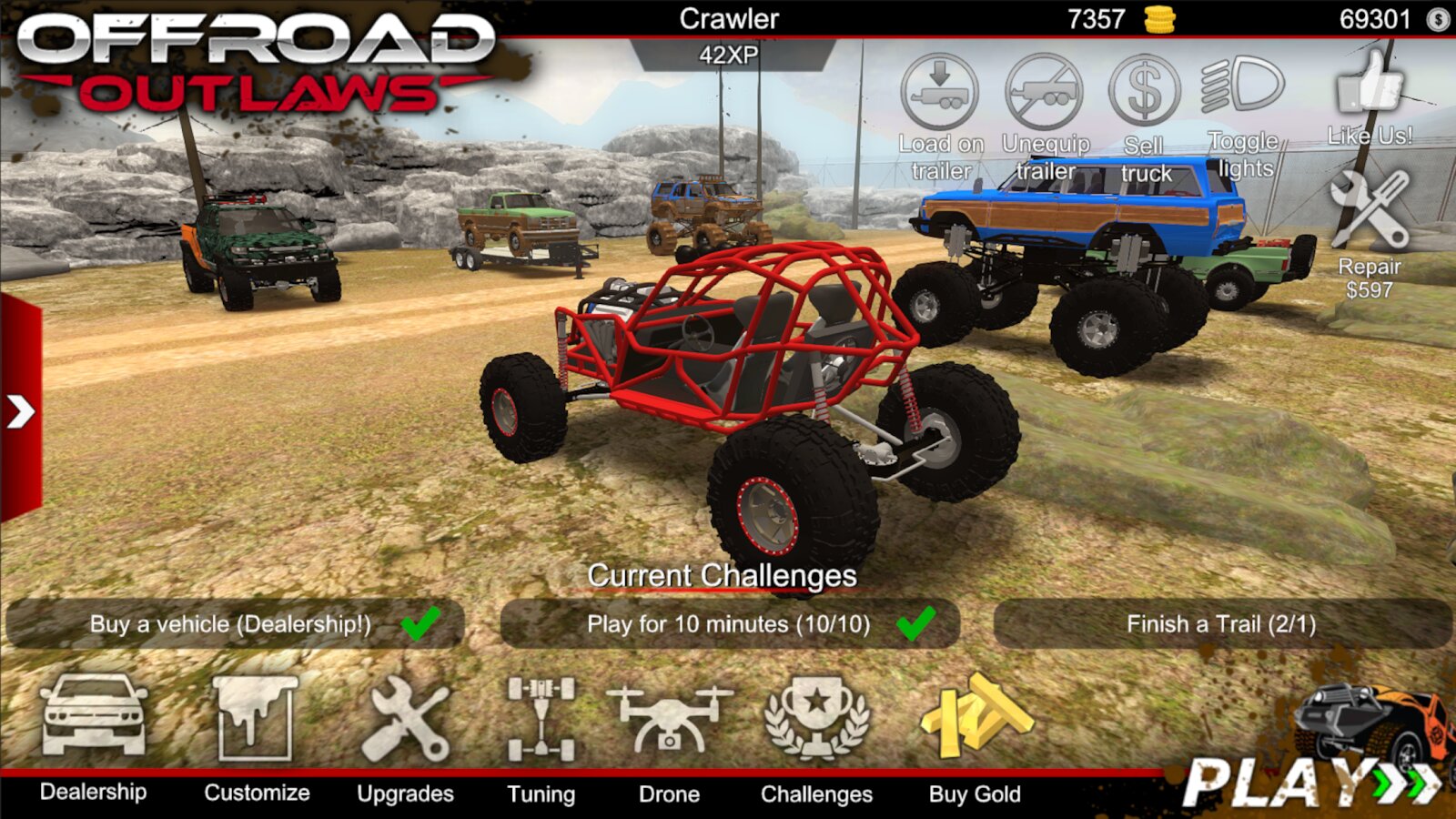 Скачать Offroad Outlaws 6.6.8 для Android, iPhone / iPad