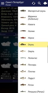 Прогноз клева 8.3. Скриншот 2