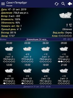 Прогноз клева 8.0.6. Скриншот 9