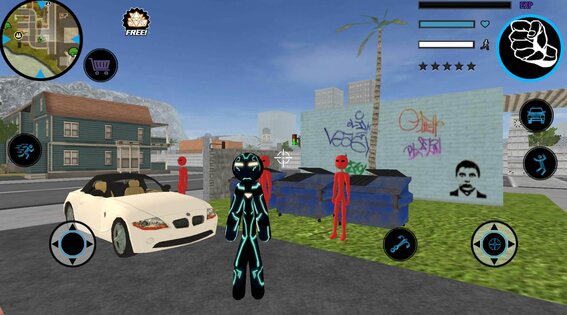 Neon Iron Stickman 92.3. Скриншот 2