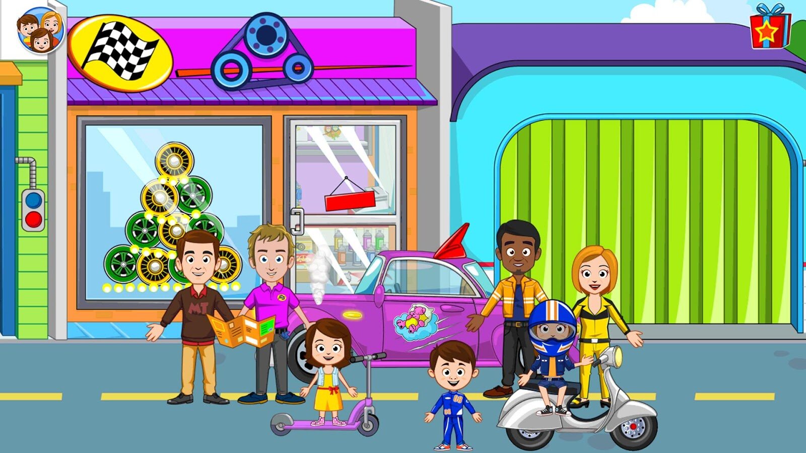 My Town: гараж и мойка - это одна из популярнейших детских игр из серии My Town...