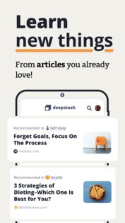Deepstash – саморазвитие, мотивация и забота 18.9.1. Скриншот 1