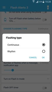 flash blink on call and messages android 14