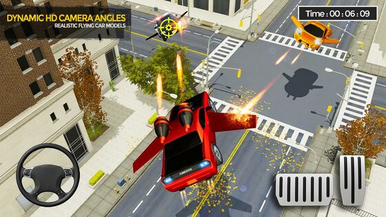 Flying Car Robot Shooting Game 9.9.16. Скриншот 1