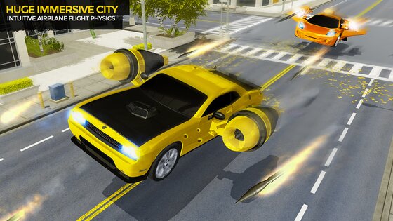 Flying Car Robot Shooting Game 9.9.16. Скриншот 2