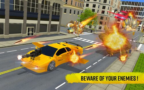 Flying Car Robot Shooting Game 9.9.16. Скриншот 6