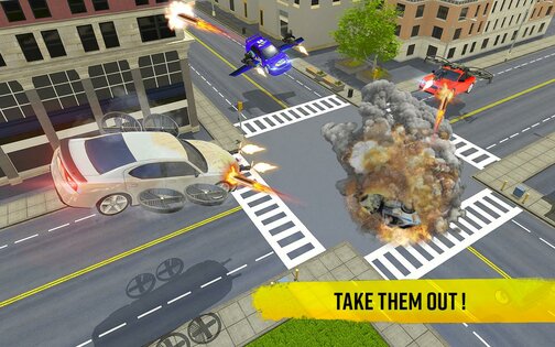 Flying Car Robot Shooting Game 9.9.16. Скриншот 11