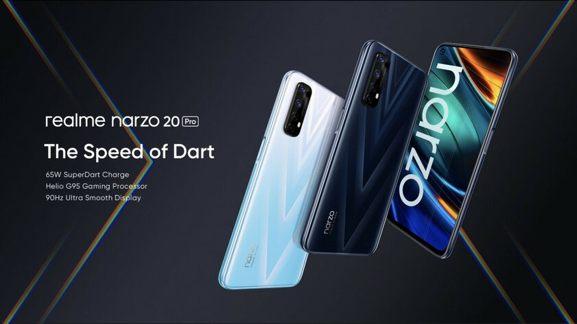 Realme анонсировала Narzo 20, 20A и 20 Pro: хорошие камеры и большие дисплеи занедорого