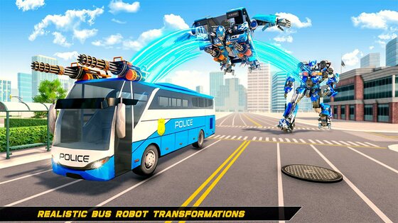 Полицейский автобус трансформер 1.7.2. Скриншот 9