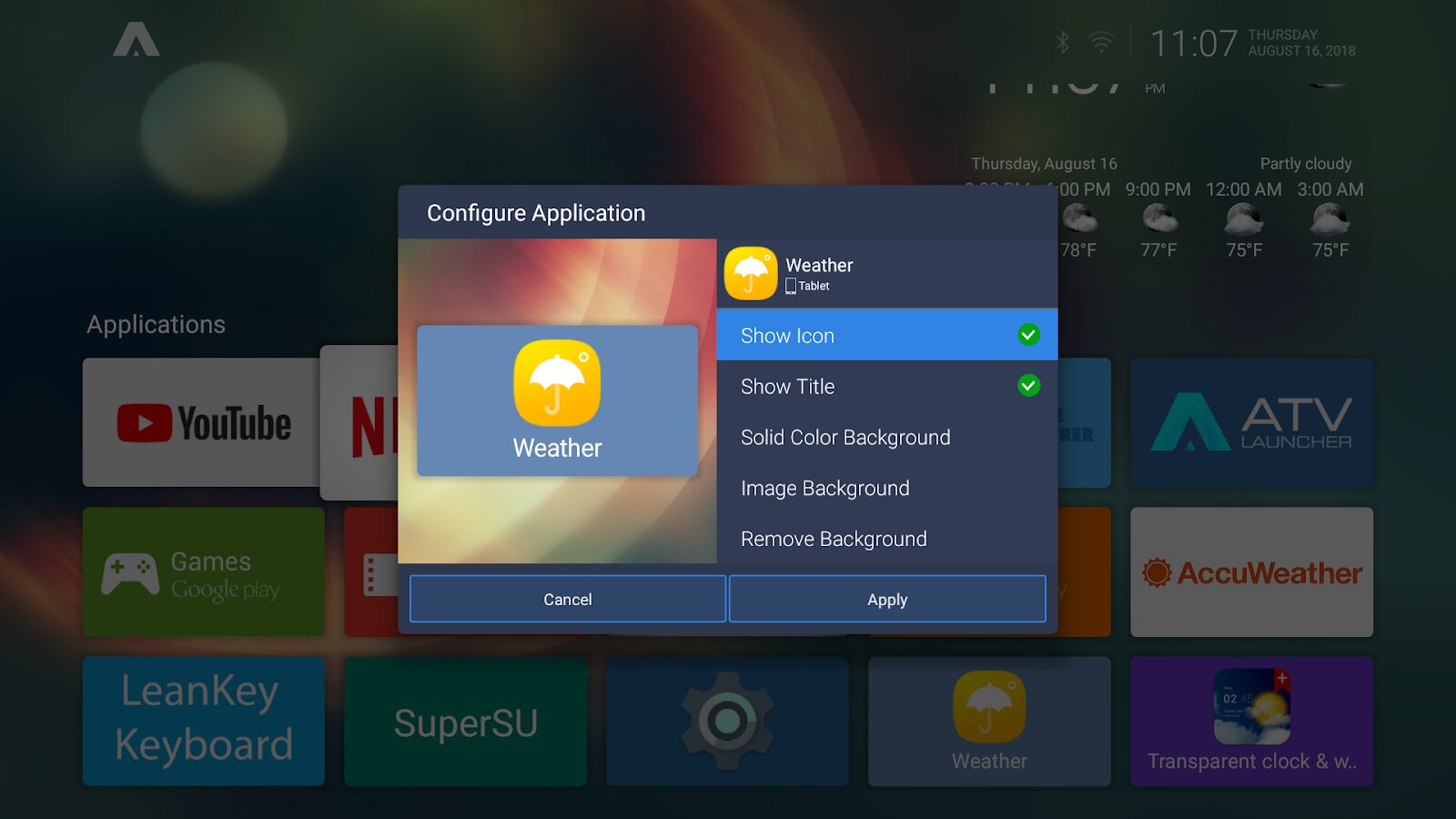 Как установить atv launcher на android tv