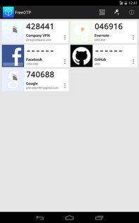 FreeOTP Authenticator 2.0.4. Скриншот 3