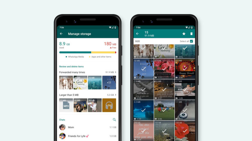 WhatsApp теперь позволяет запросто очистить из памяти GIF и спам-фото
