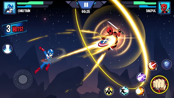 Stickman Superhero Fight 0.2.8. Скриншот 3