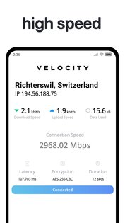 Velocity VPN 1.1.3. Скриншот 2