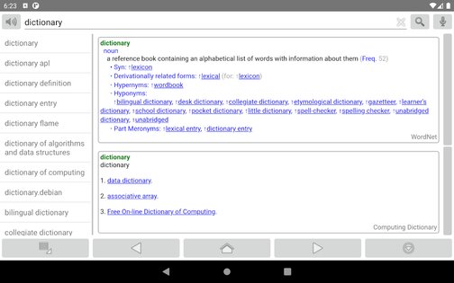 Fora Dictionary 23.1.2. Скриншот 8