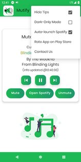 Mutify – блокировка рекламы в Spotify 2.5.2. Скриншот 7