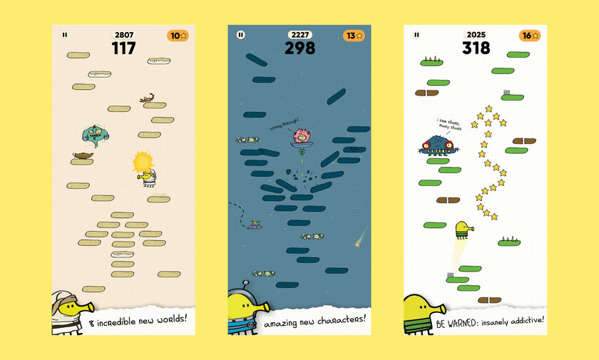 Вышел Doodle Jump 2: время попрыгать с новыми героями и локациями