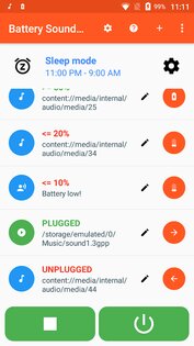 Battery Sound Notification 2.16. Скриншот 2